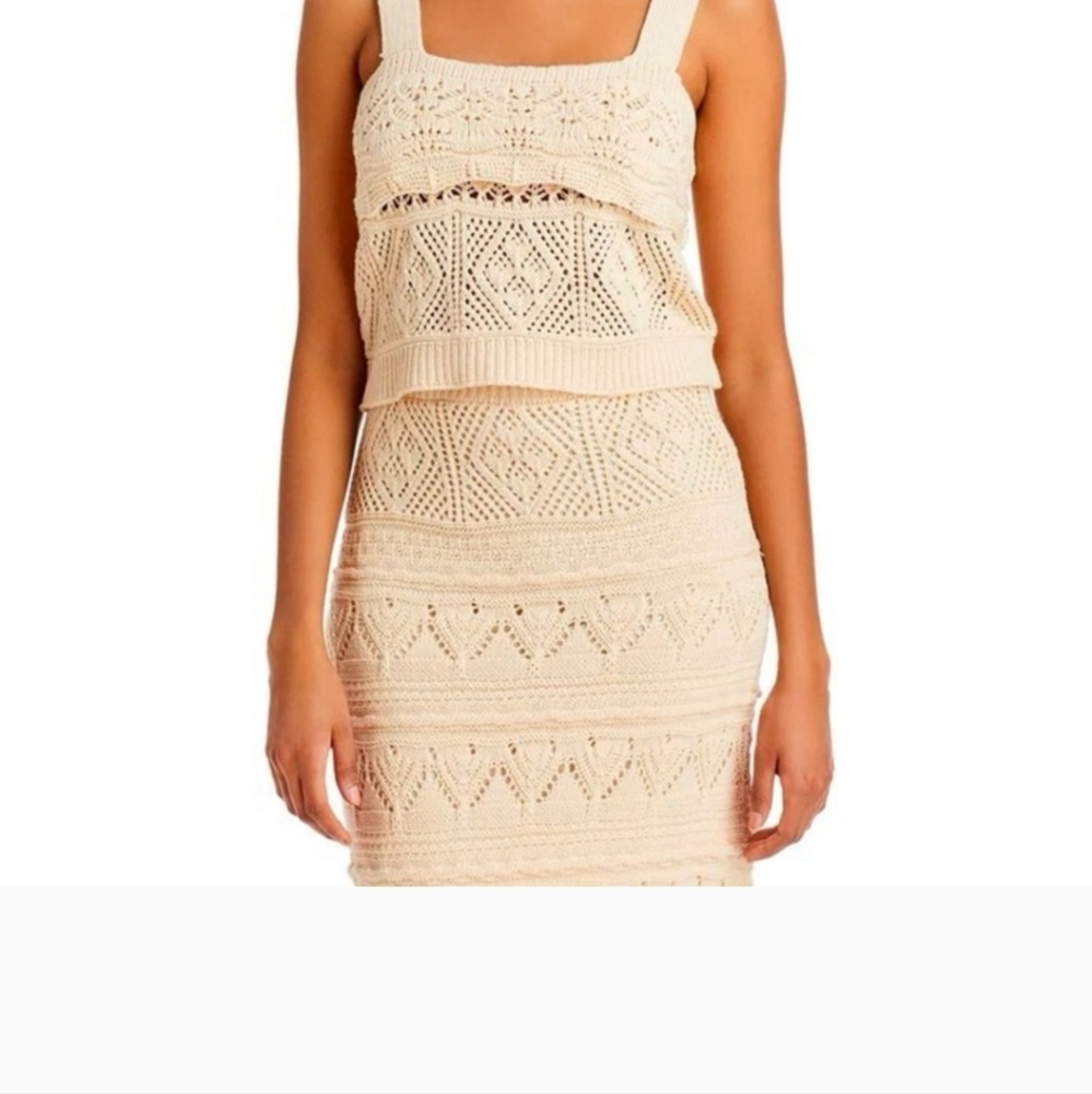 NEW LUCY PARIS CROCHET SET SKIRT TOP XS